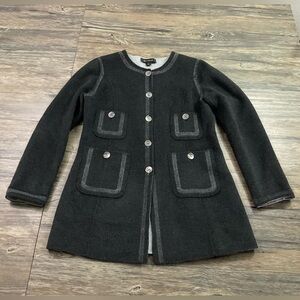 ST.JOHN Angora Cashmere Topper Coat Women Sz 8